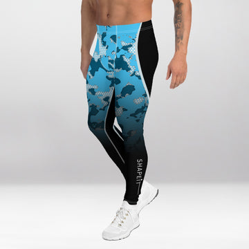 Legging d’Entraînement Homme Nid d’Abeilles Bleu