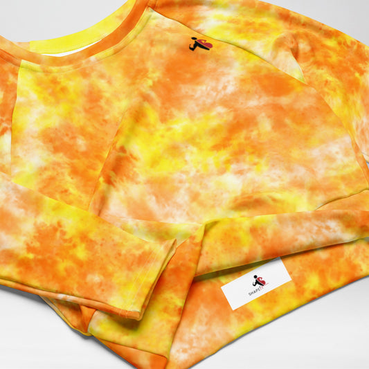 Crop Top Manches Longues Femme – Jaune Baiser du Soleil