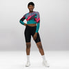 Crop Top Manches Longues Femme – Croix Turquoise