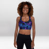 Brassière de Sport Rembourrée Précision Nuit de Givre Violette