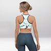 Brassière de Sport Rembourrée Précision Encre sur Bleu