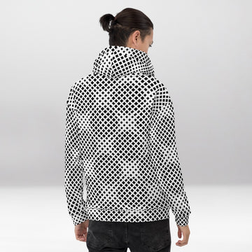 Sweat à Capuche Blanc Métallique