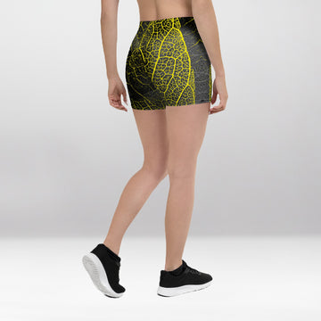 Short Court Femme Feuille Dorée