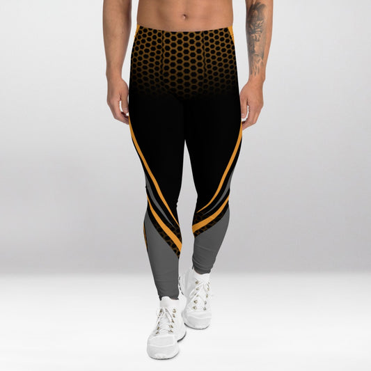 Leggings d’Entraînement Homme Grille Dorée