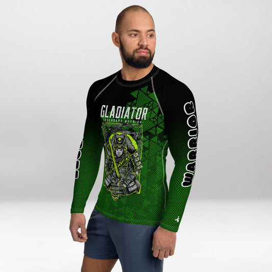 Rashguard Homme Ajusté Musclé – Guerrier Légendaire