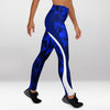 Legging d’Entraînement Labyrinthe Bleu Miroir