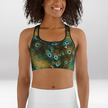 Brassière de Sport Rembourrée Précision Paon Brun