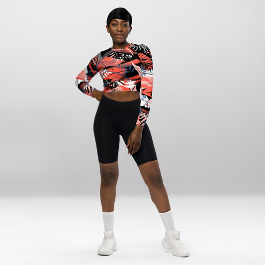 Crop Top Manches Longues Femme – Œil du Tigre