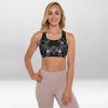 Brassière de Sport Rembourrée Précision Fleur Sombre