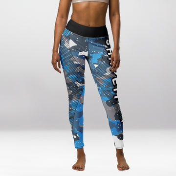 Legging d’Entraînement Camouflage Étoilé Bleu