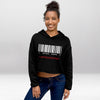Sweat Court à Capuche Noir Femme | Code-Barres Édition Limitée