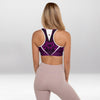 Brassière de Sport Rembourrée Précision Labyrinthe Violet Miroir