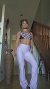 Leggings évasés Cyan